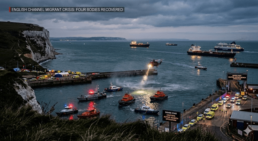 Channel Crisis Escalates: Emergency Services Recover Four Bodies Following Small Boat Sinking