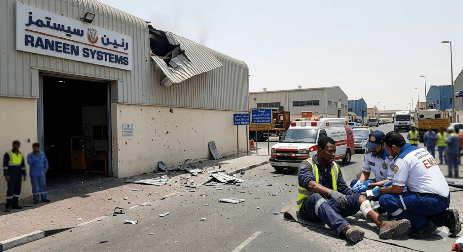 Caught in the Crossfire: Ghanaian National Injured by Falling Debris in Abu Dhabi