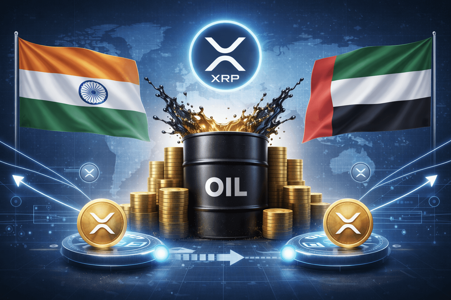 UAE AND INDIA USE XRP IN HISTORIC OIL TRADE AS GLOBAL OIL PRICES RISE