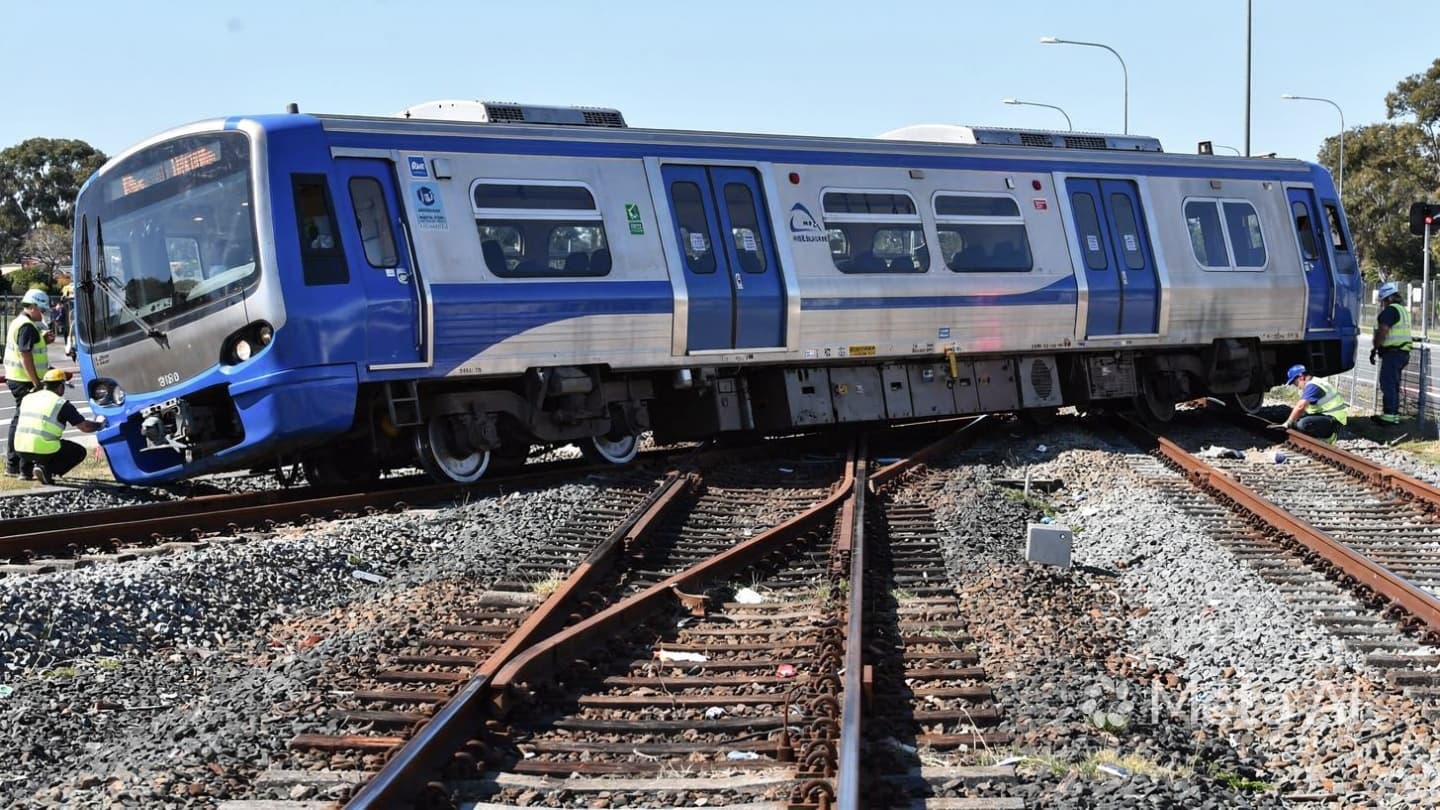 Metropolitan Transit Incident: Emergency Crews Respond To Multi Carriage Train Derailment Near Melbourne CBD