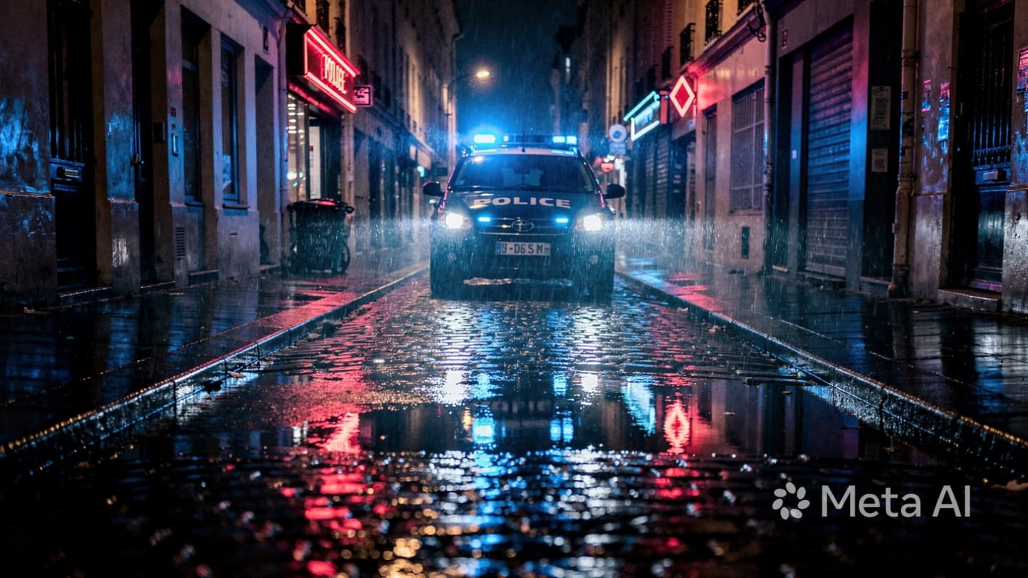 When Shadows Fall Across the Cobblestones: A Quiet Evening of Mourning in Lyon’s Streets