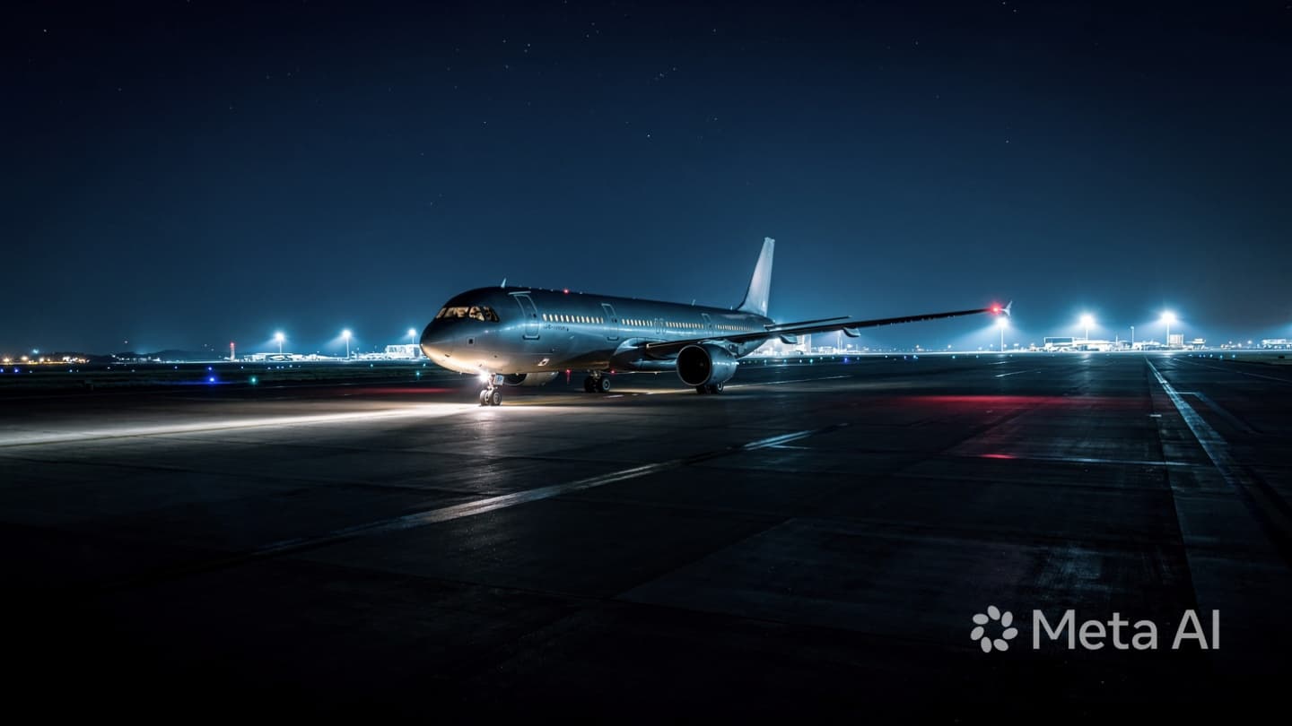 Where the Tarmac Meets the Silent Sky, A Sudden Shadow Falling Over the Runway Lights