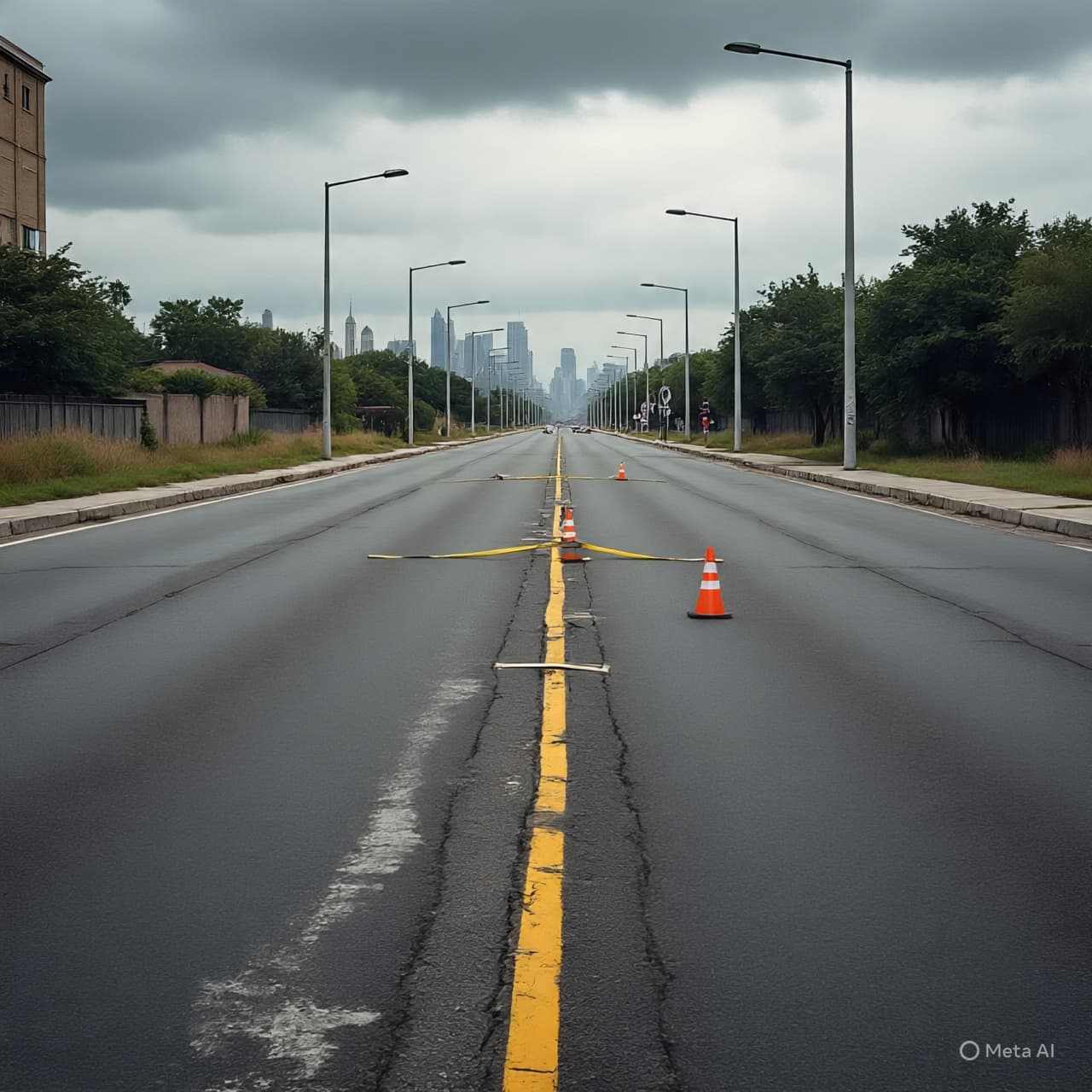 Balloan Road at Dawn: Questions Amid a Locked-Down Street