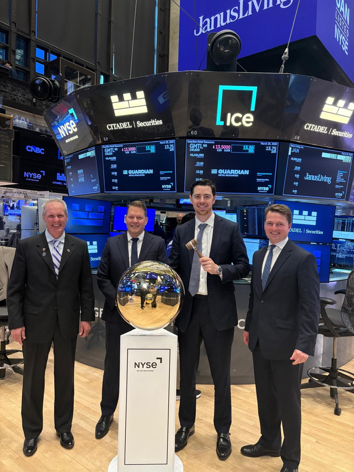 Guardian Metal Resources Debuts on NYSE Under Ticker "GMTL"