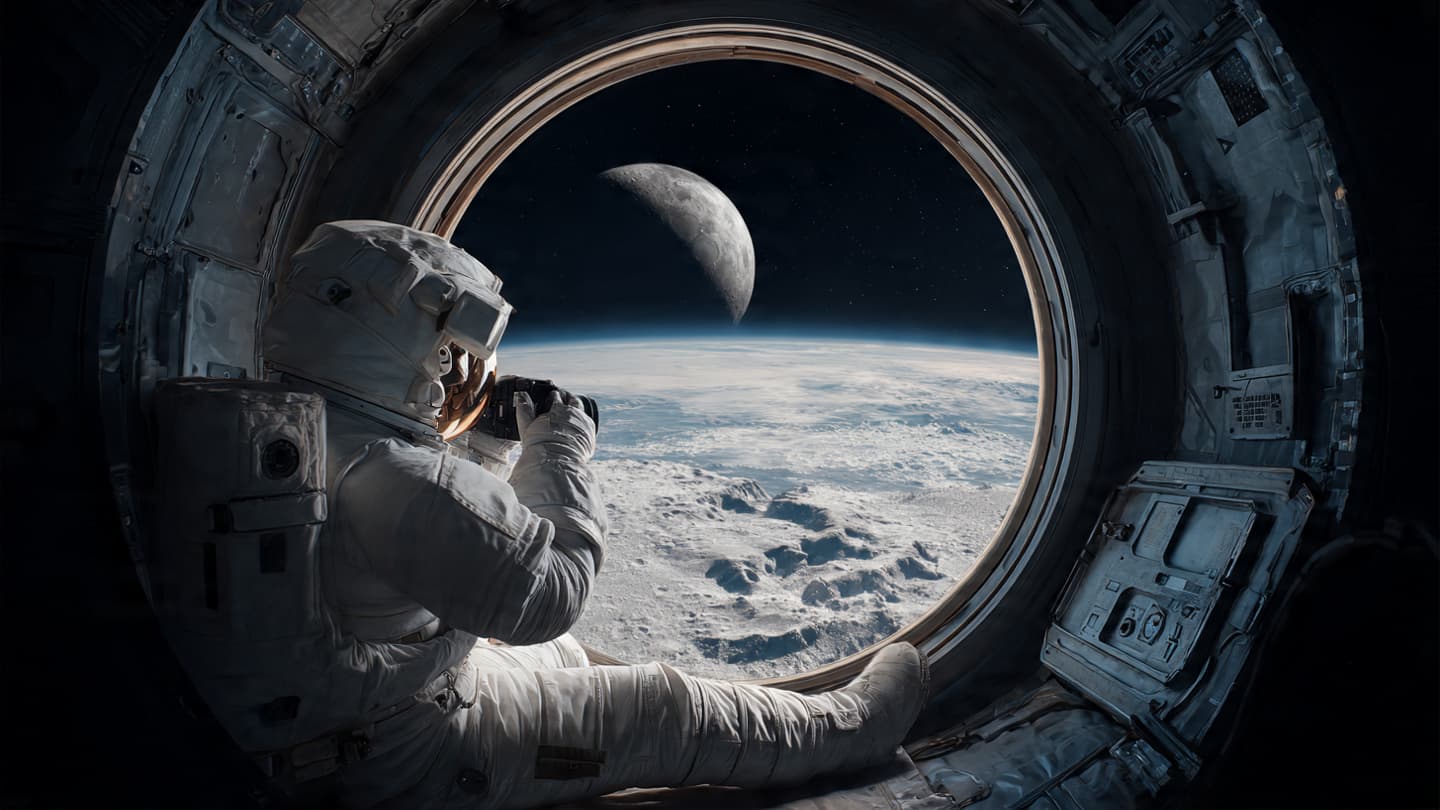 Between Earth and Moon, a new perspective begins to take shape in silence.