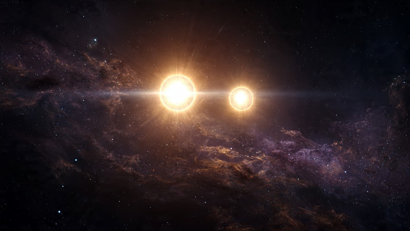 In the silence of space, many stars begin life together