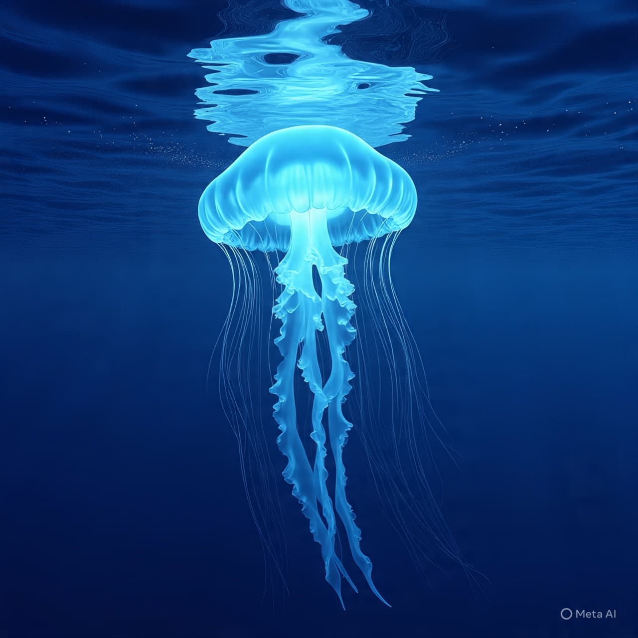 In the Deep Where Light Softens: A Quiet Encounter with the Giant Phantom Jelly