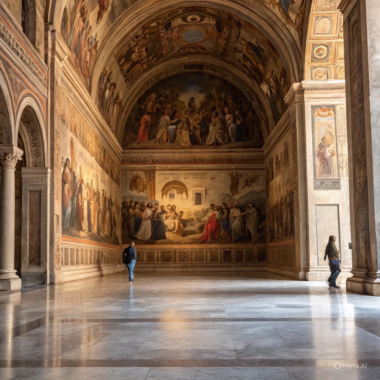 Through Paint and Prayer, a Figure Emerges in the Basilica’s Quiet Hours