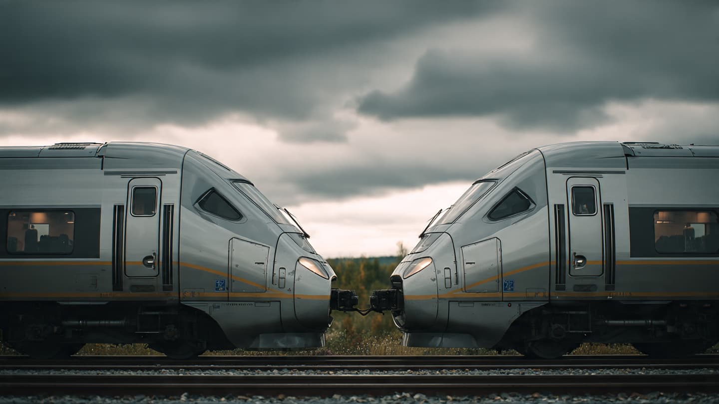 When the Iron Path Falters: Reflections on the Sudden Union of Two Trains