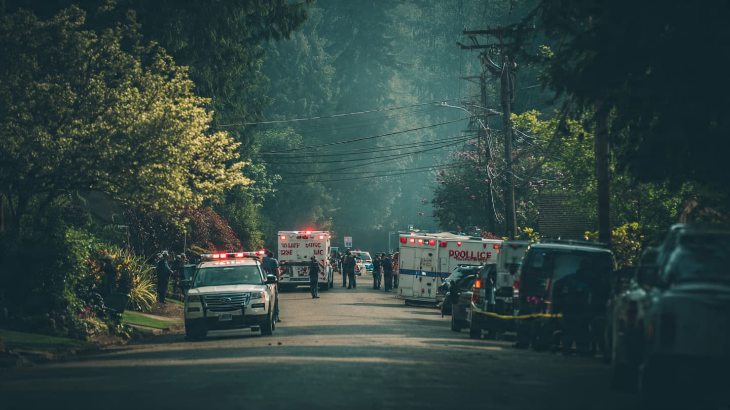 A Quiet Street Interrupted as Authorities Respond to a Hit-and-Run