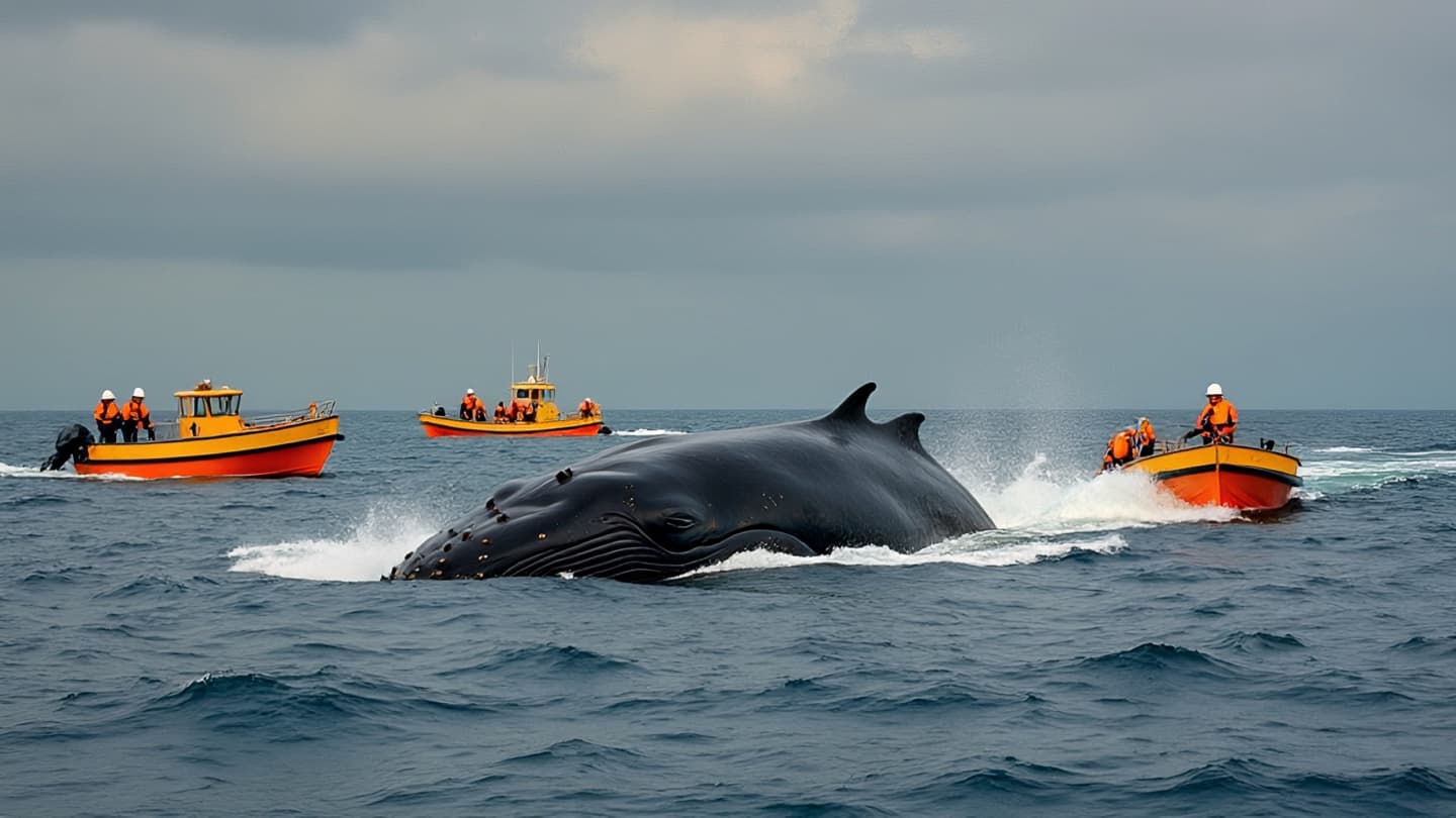 A giant lost to shallow waters finds its way back to the deep