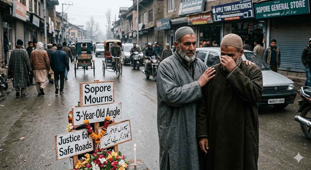 Tragedy Strikes Sopore: A 3-Year-Old’s Death Sparks Outcry Over Road Safety