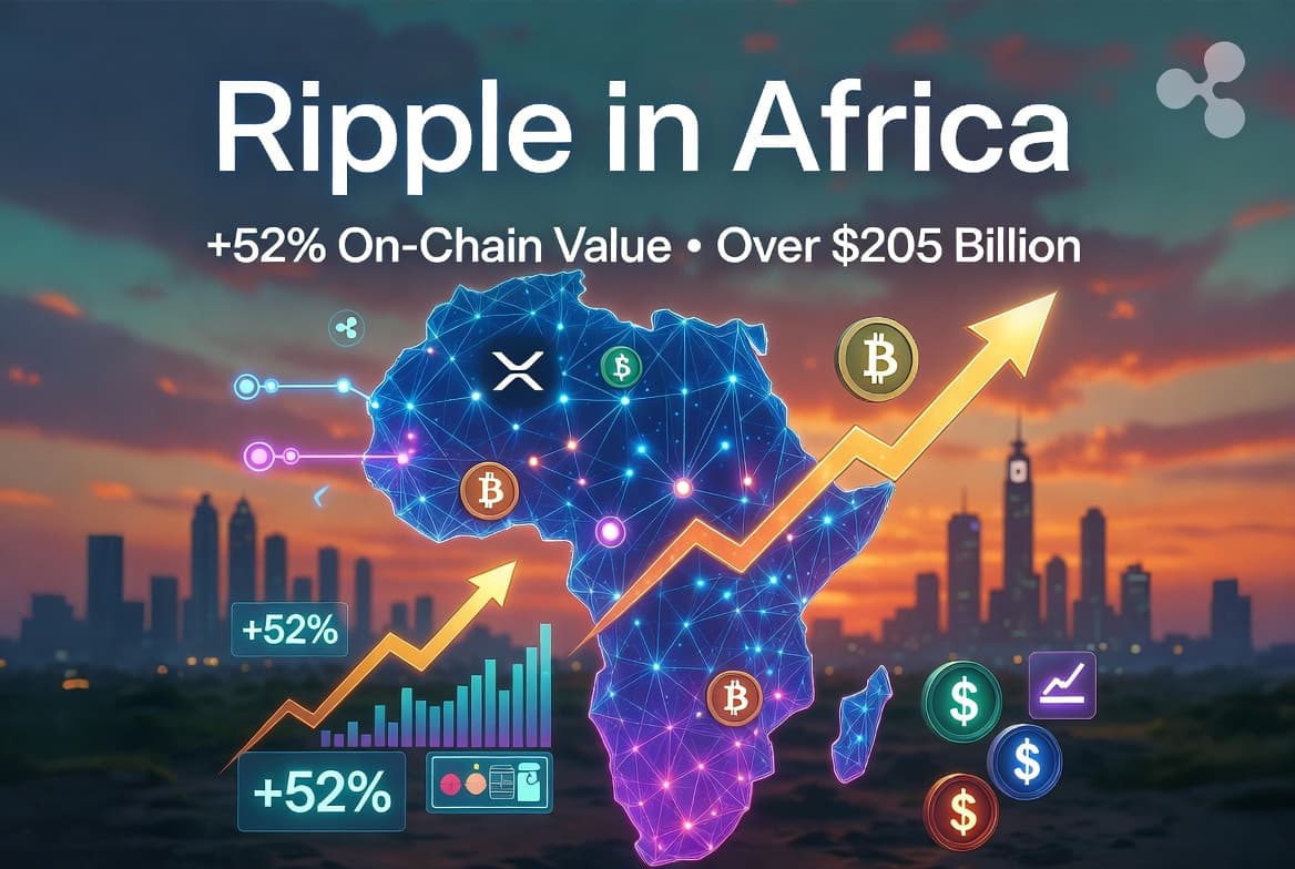 Ripple in Africa: Strong Growth in Digital Assets Highlighted by the Company (+52% On-Chain Value in One Year, Total Exceeding $205 Billion)