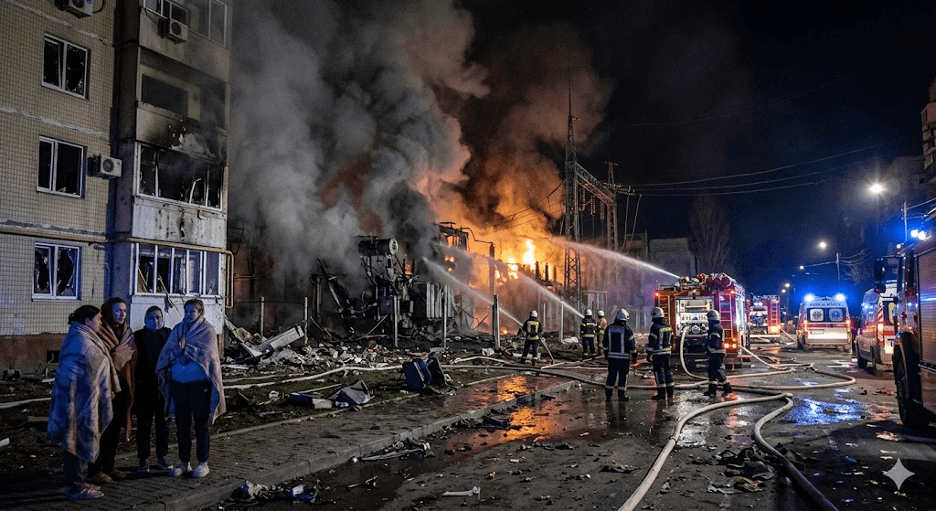 Blackouts and Bloodshed: Five Dead as Russian Strikes Hammer Ukraine’s Power Grid Across Five Regions