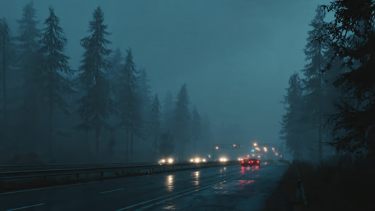 Between the Green Canopy and the Grey Path, Reflections on a Heavy SH1 Morning