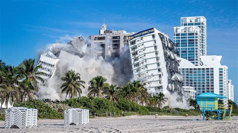 Controlled Demolition Brings Down Luxury Miami Hotel in Seconds