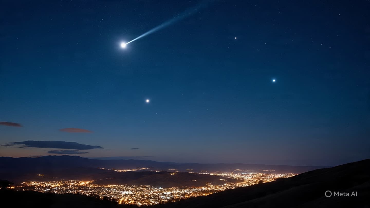 When lights appear in the sky, what questions follow below?