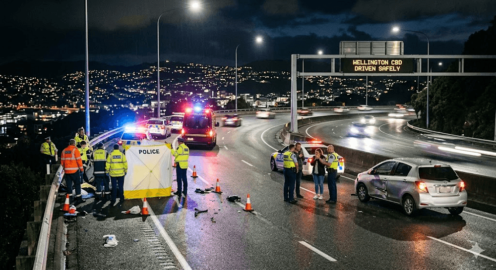 Fatal Turn of Events: Driver Killed on Wellington Motorway After Stepping Out of Vehicle