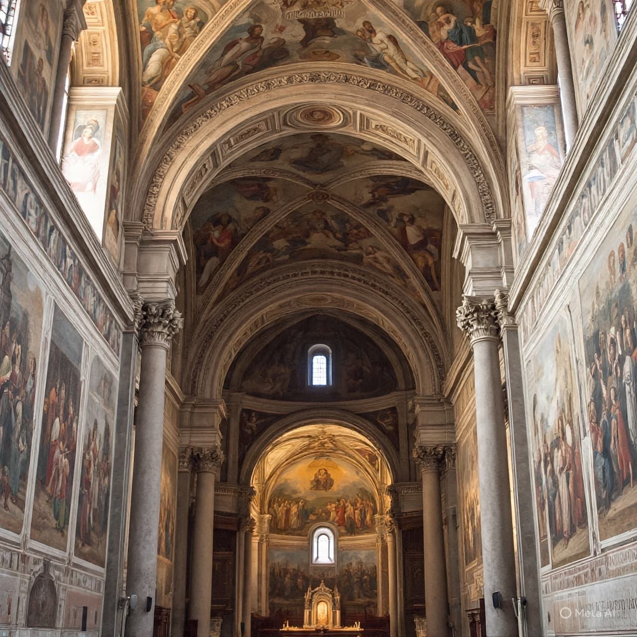 Under a Roman Sky, Echoes of Art and Life Drift Through the Walls of a Basilica