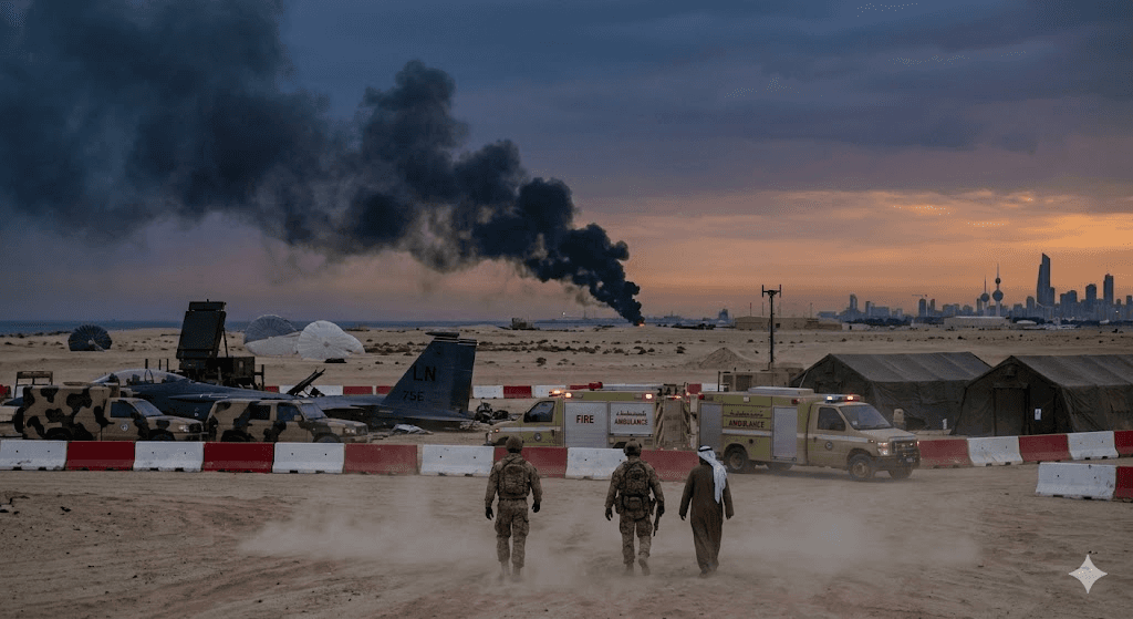 Iranian Missile Strikes Threaten U.S. F 15 Jets in Kuwait Amid Escalating Regional Tensions