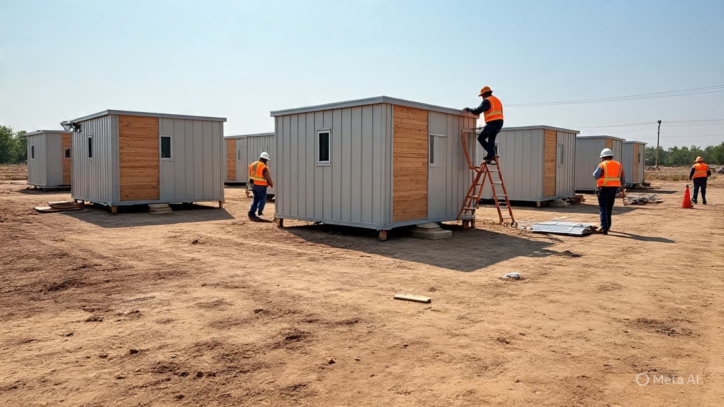 Temporary walls rise as a city reshapes where its people belong