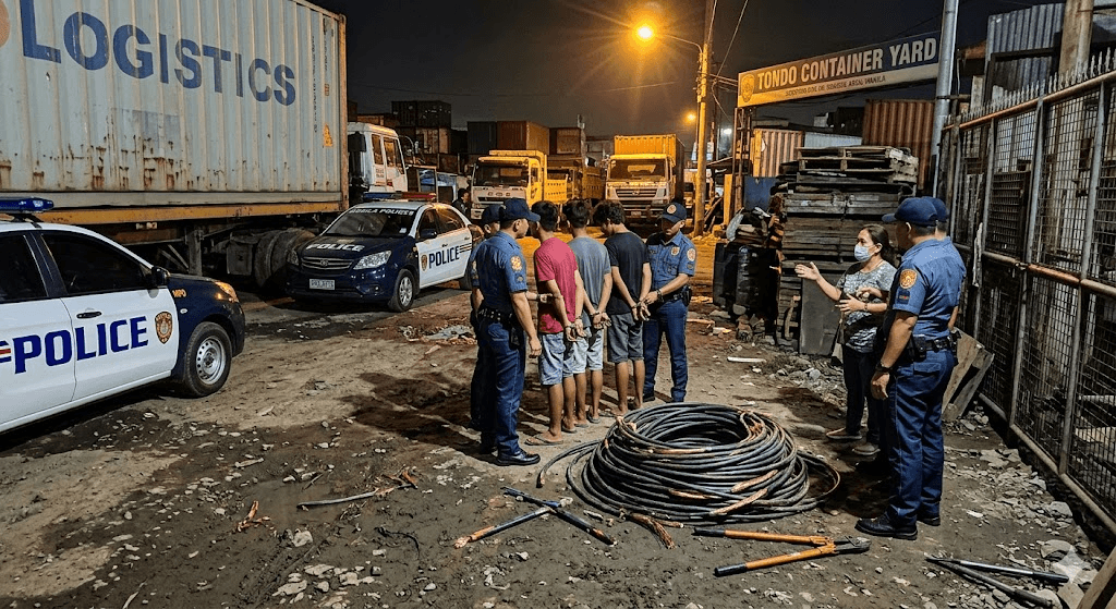 Tondo Theft: 22-Year-Old and Accomplices Nabbed for Stealing Cables from Parked Truck