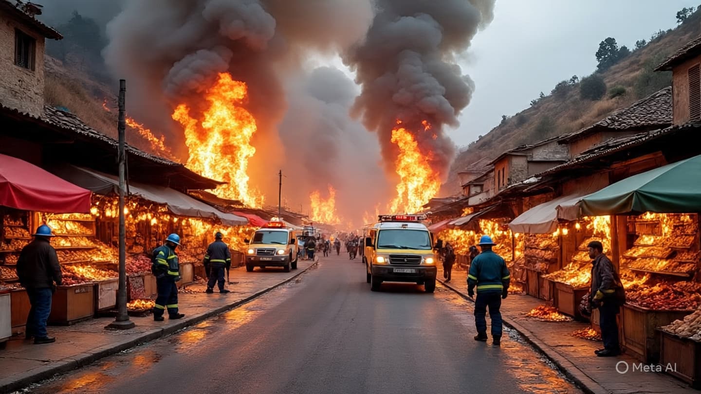 Beneath the Rising Smoke: A Town’s Sudden Encounter With Disaster