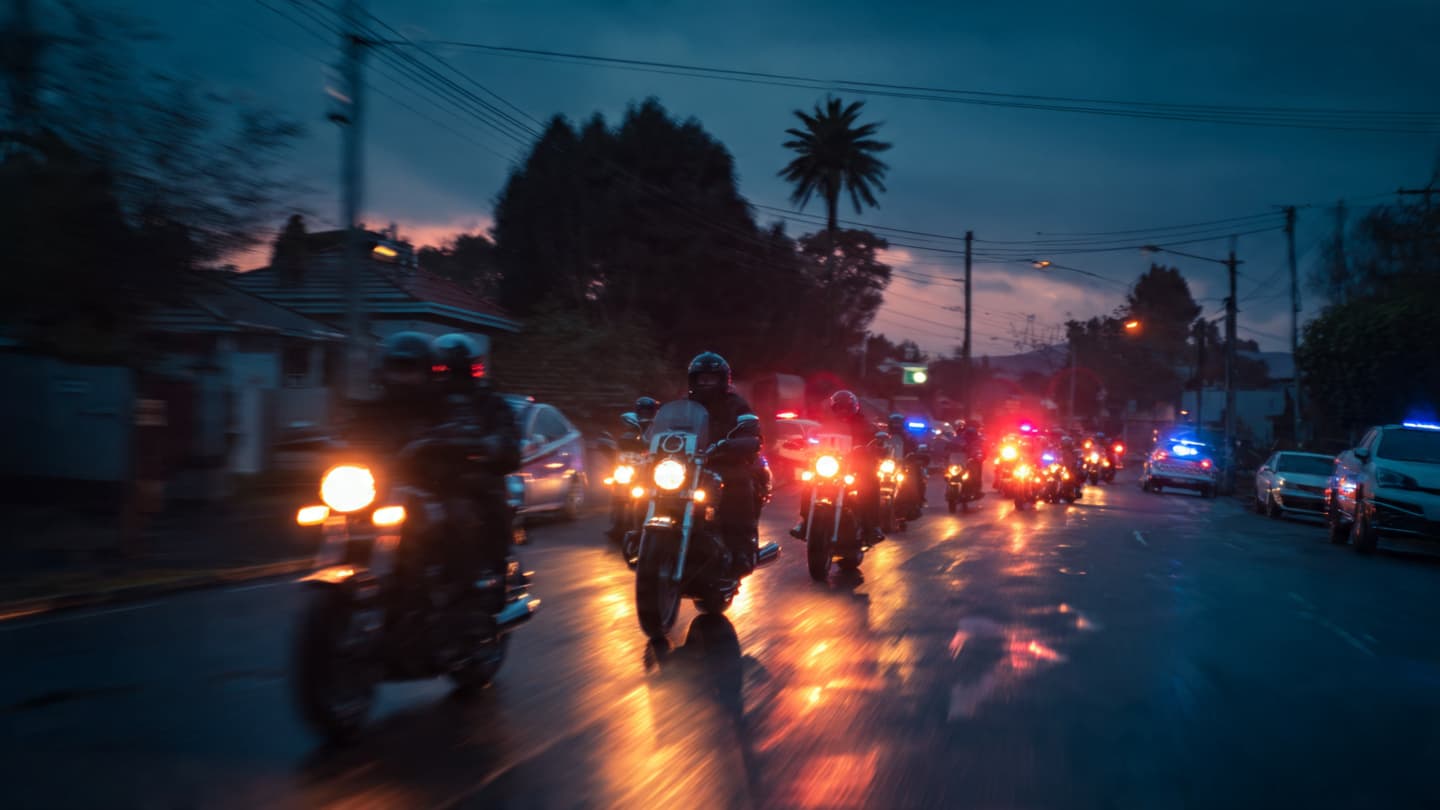 A City’s Quiet Rhythm Was Briefly Interrupted by Roaring Wheels
