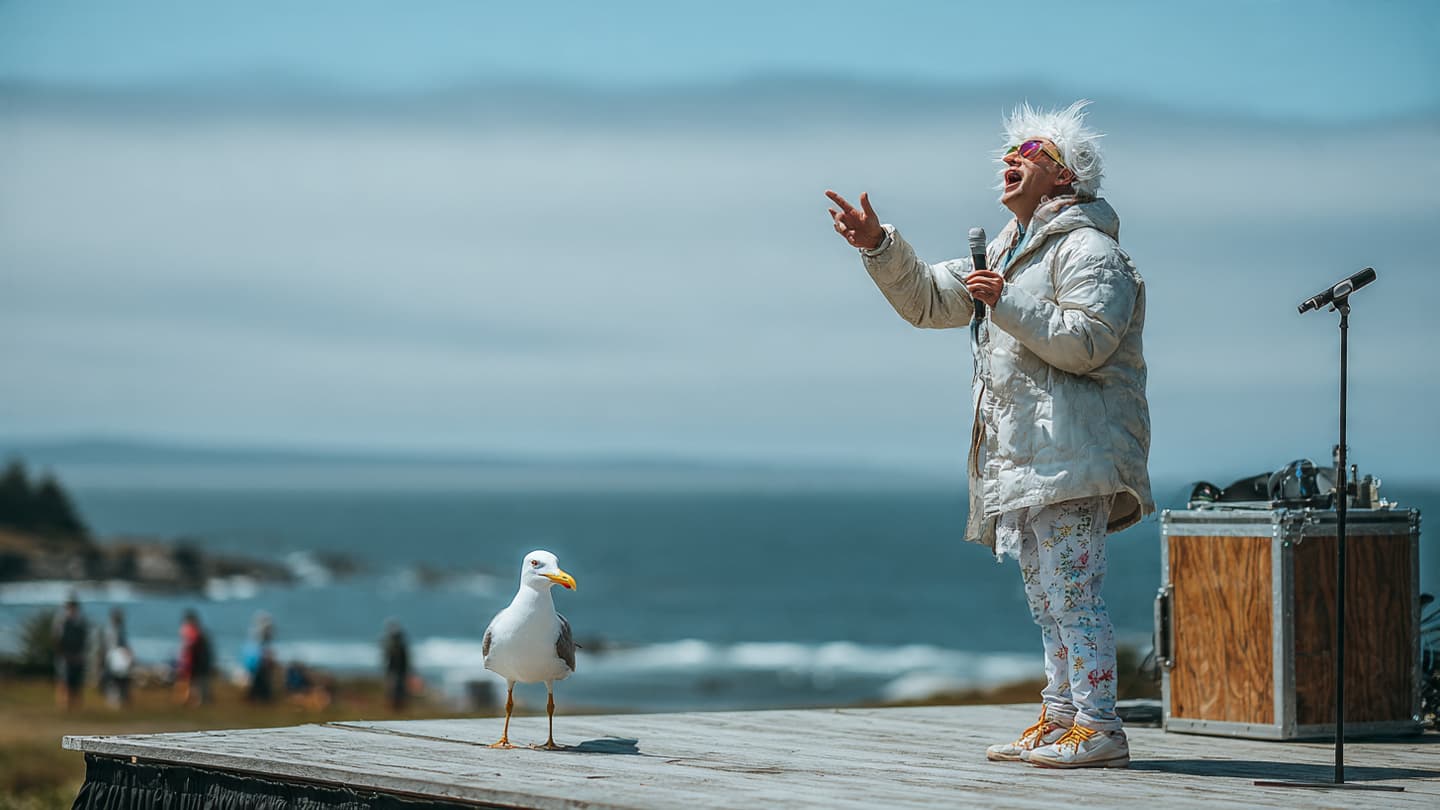 When Laughter Takes Flight, Even a Seagull’s Call Finds Its Stage