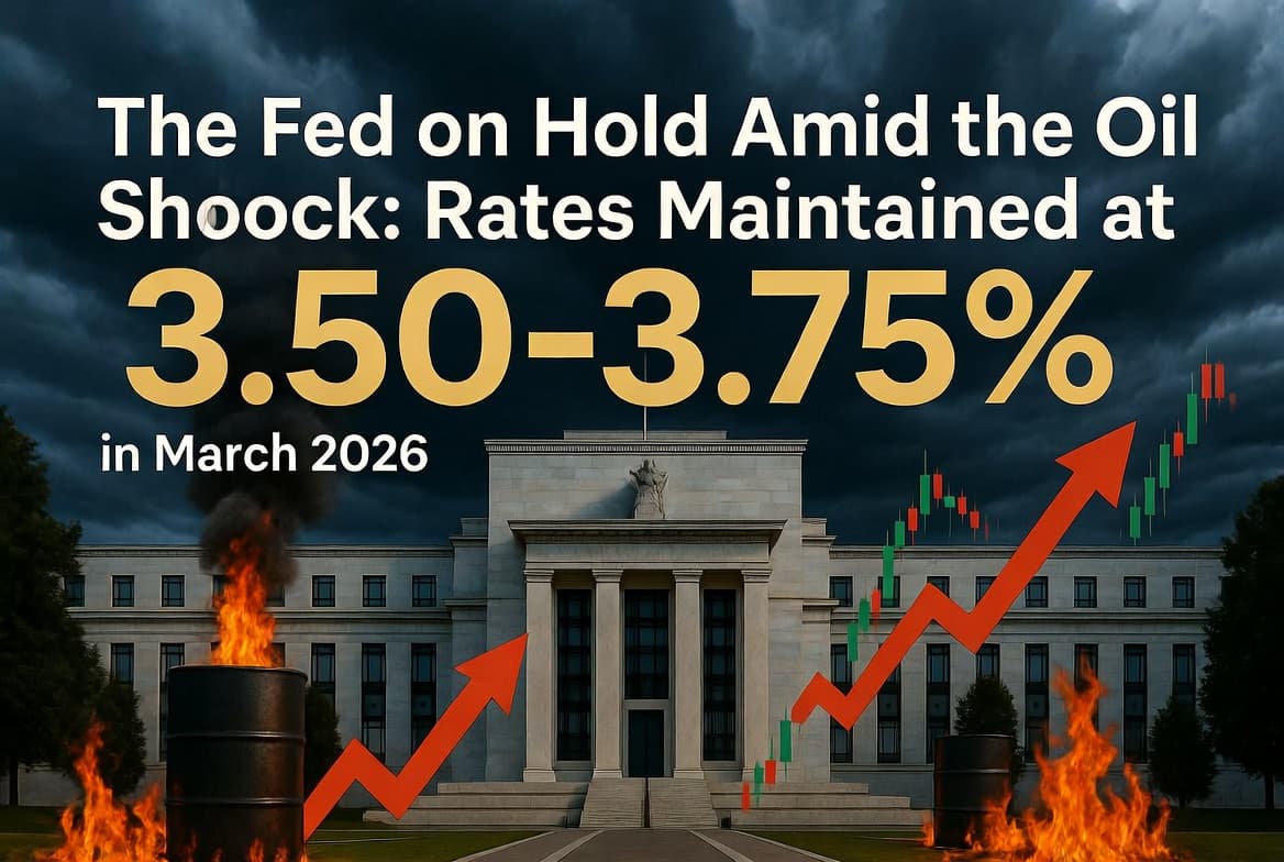 The Fed on Hold Amid the Oil Shock: Rates Maintained at 3.50–3.75% in March 2026