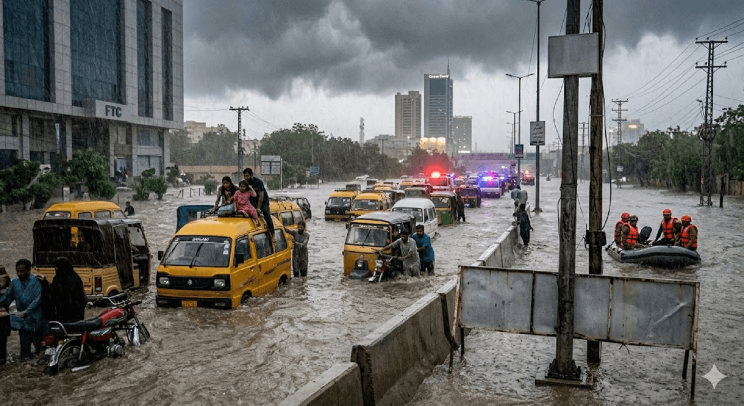 Karachi Under Siege: One Dead as Record Rain Lashes City, Triggering State of Emergency