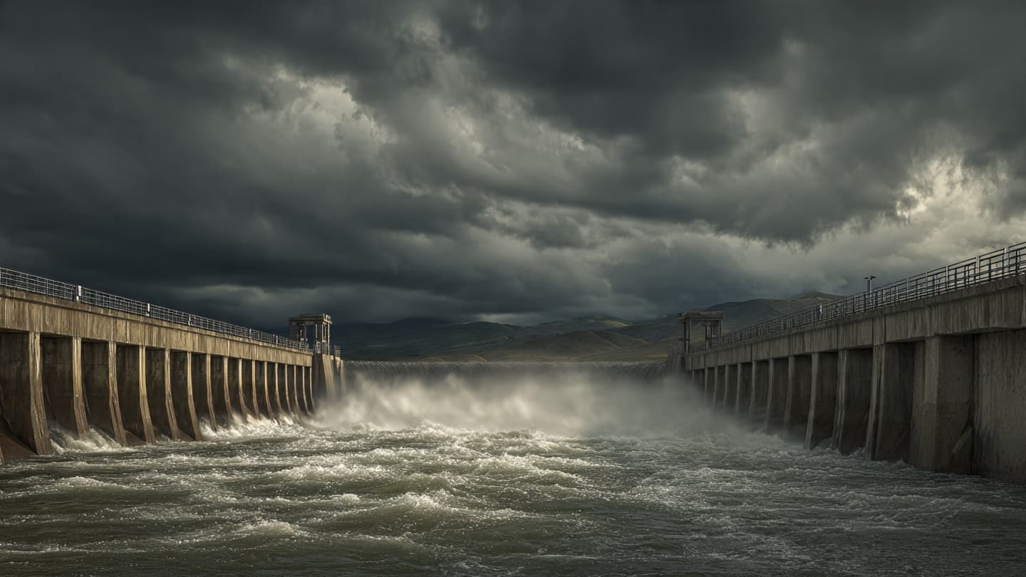When the Spillway Groans Under Silver Skies, Reflections on the Precarious Geometry of Dams