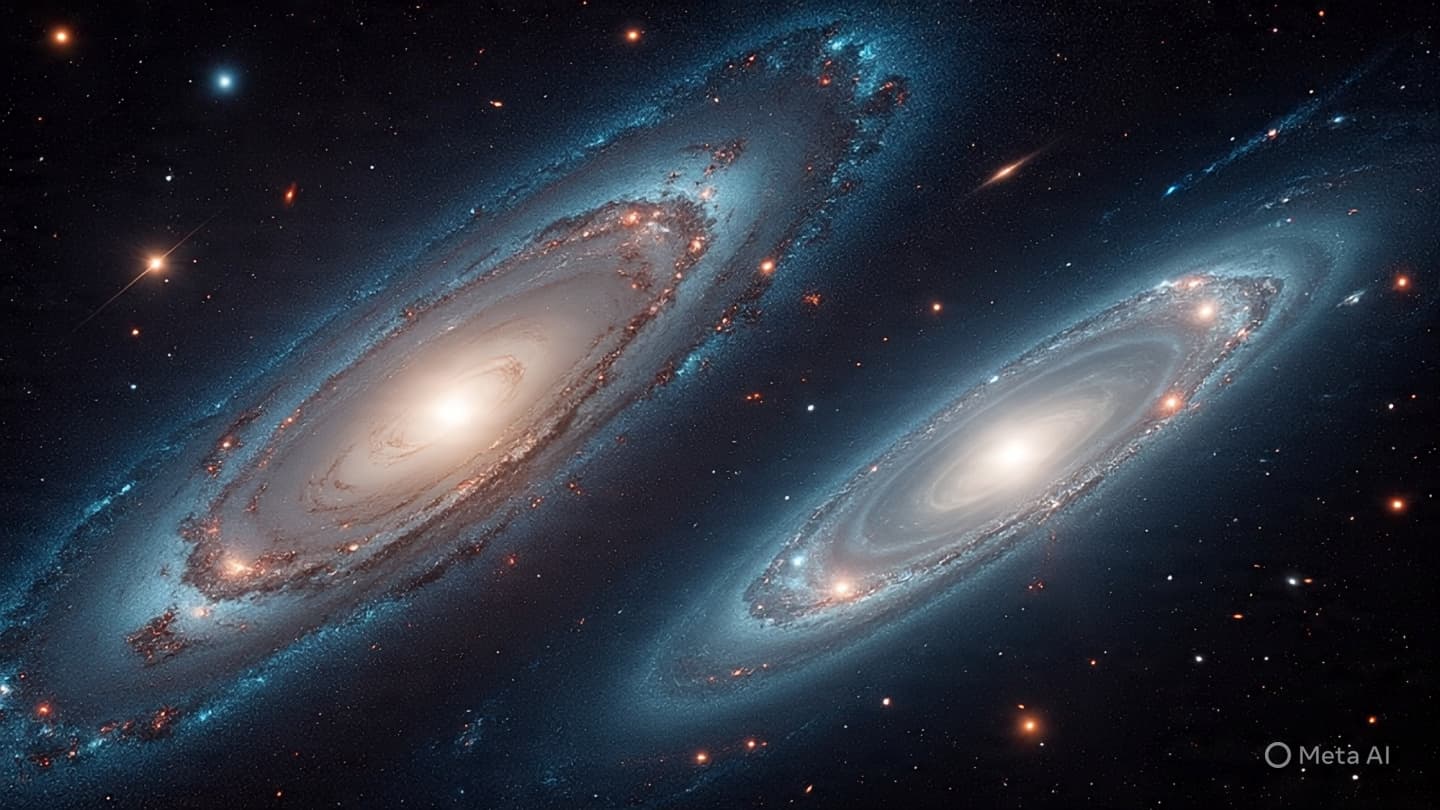 When two cosmic beacons drift together, what story does the universe tell?