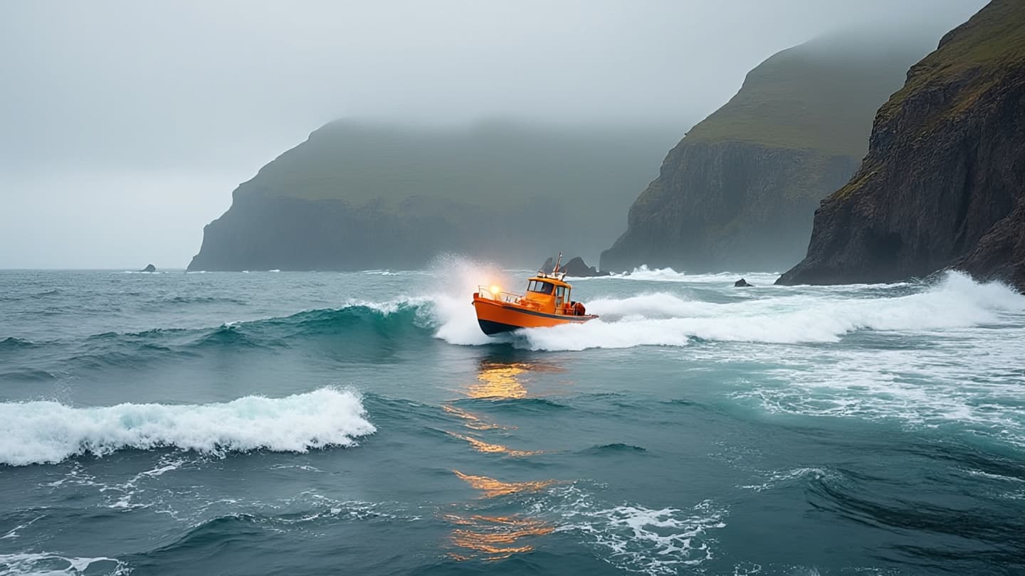 Between the Crashing Waves and the Soft Light of a Searching Highland Morning at Sea