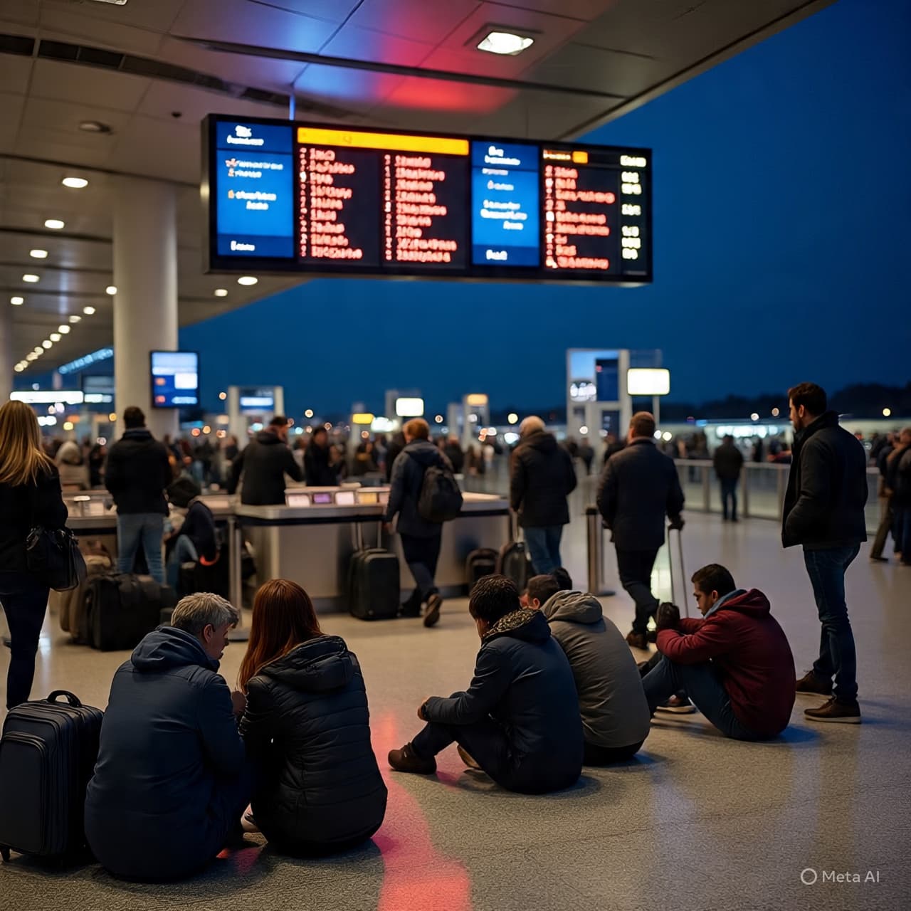 Suitcases Without Departure: Waiting Under a Restless Sky