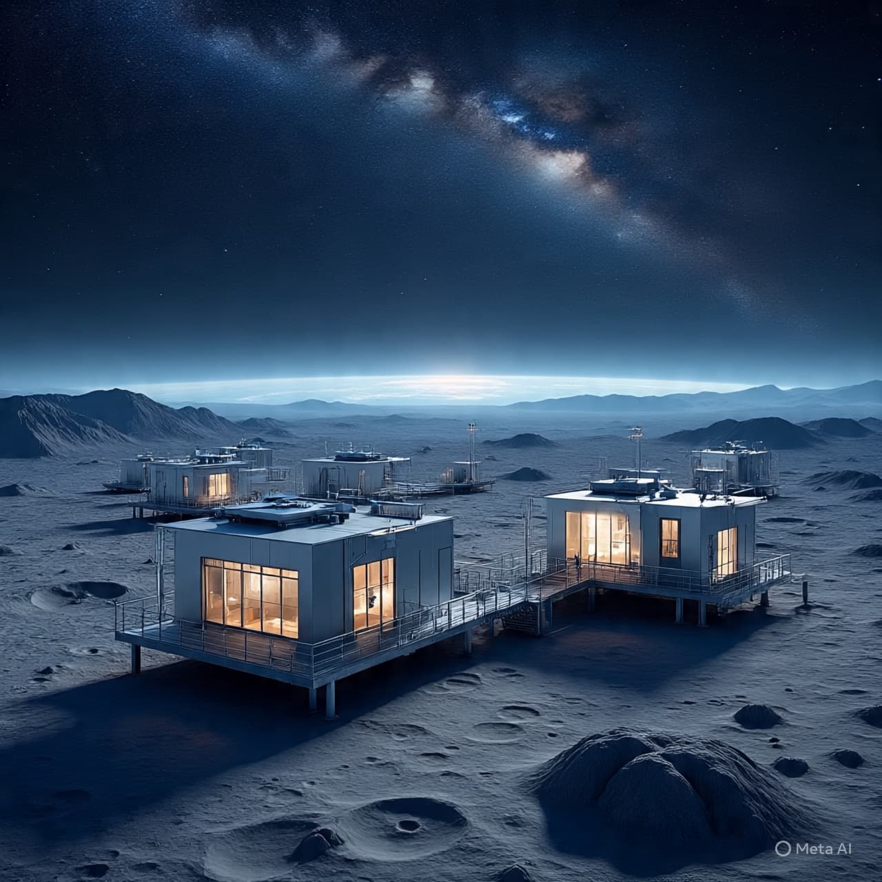 Beyond the Quiet Horizon: A Base Taking Shape in the Moon’s Pale Light