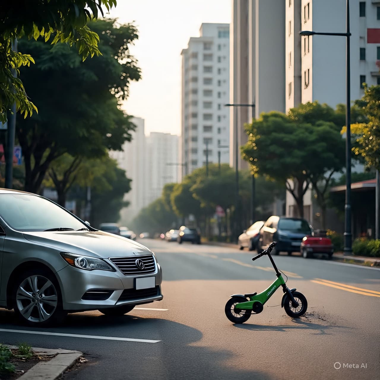 Moments on the Road: Three Taken to Hospital After Hougang Collision