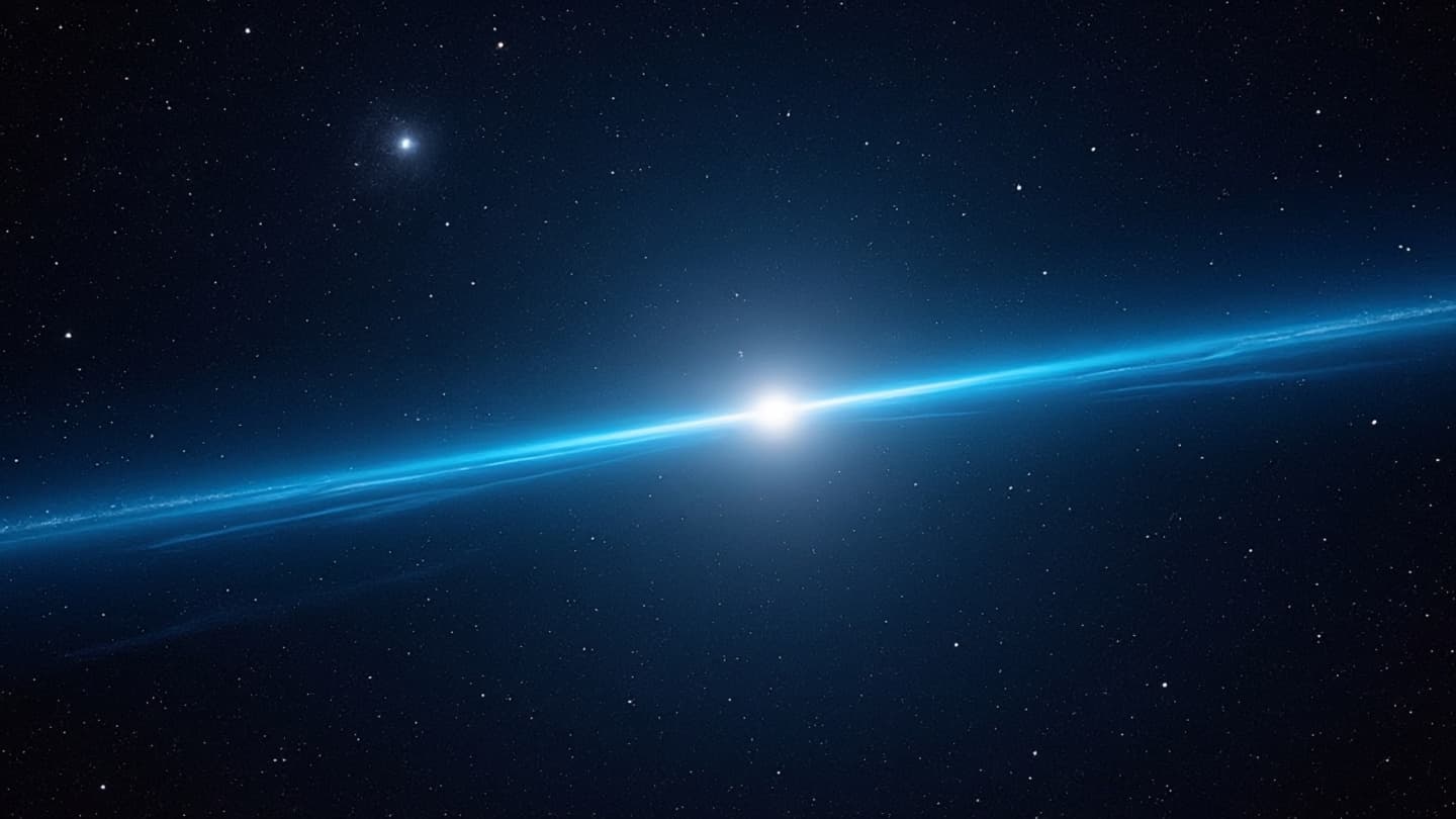A star runs from the galaxy, carrying the weight of time