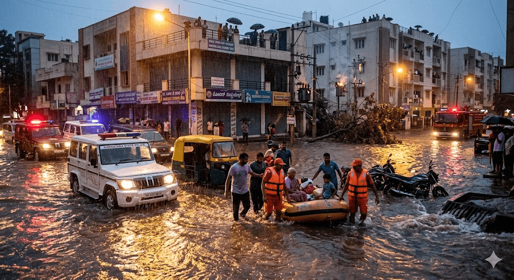 Deadly Deluge: Violent Flash Floods Paralyze Bengaluru, Leaving 10 Dead