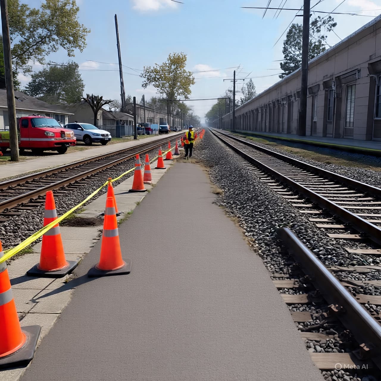 Where Steel Meets Silence: A Young Life Paused Beside the Passing Train
