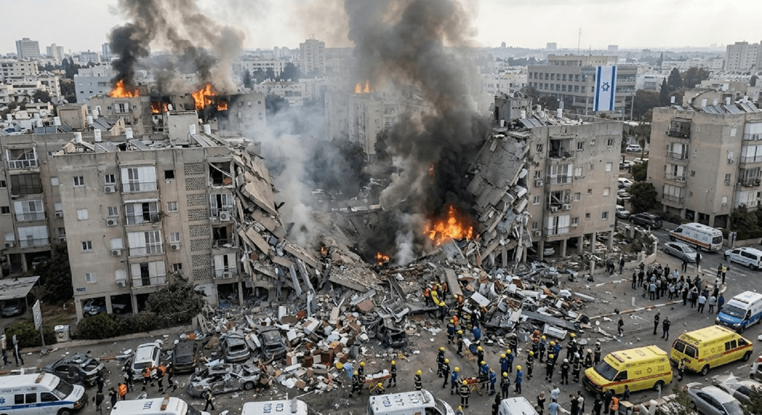 Iranian Drone Strike Hits Tel Aviv, Destroying Multiple Buildings