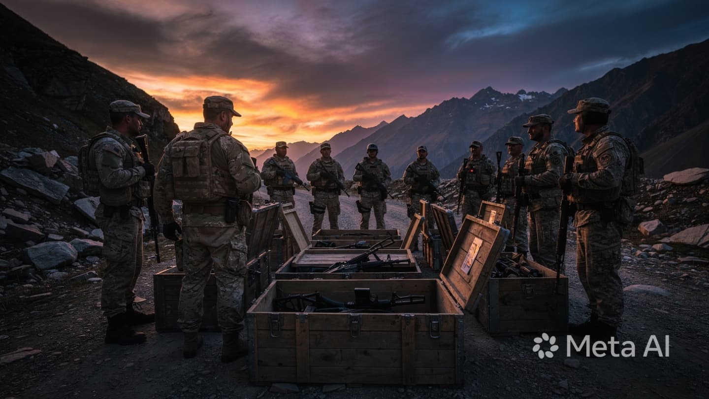 Where The Mountains Hold Their Breath, Watching The Iron Flow Across The Silent Border