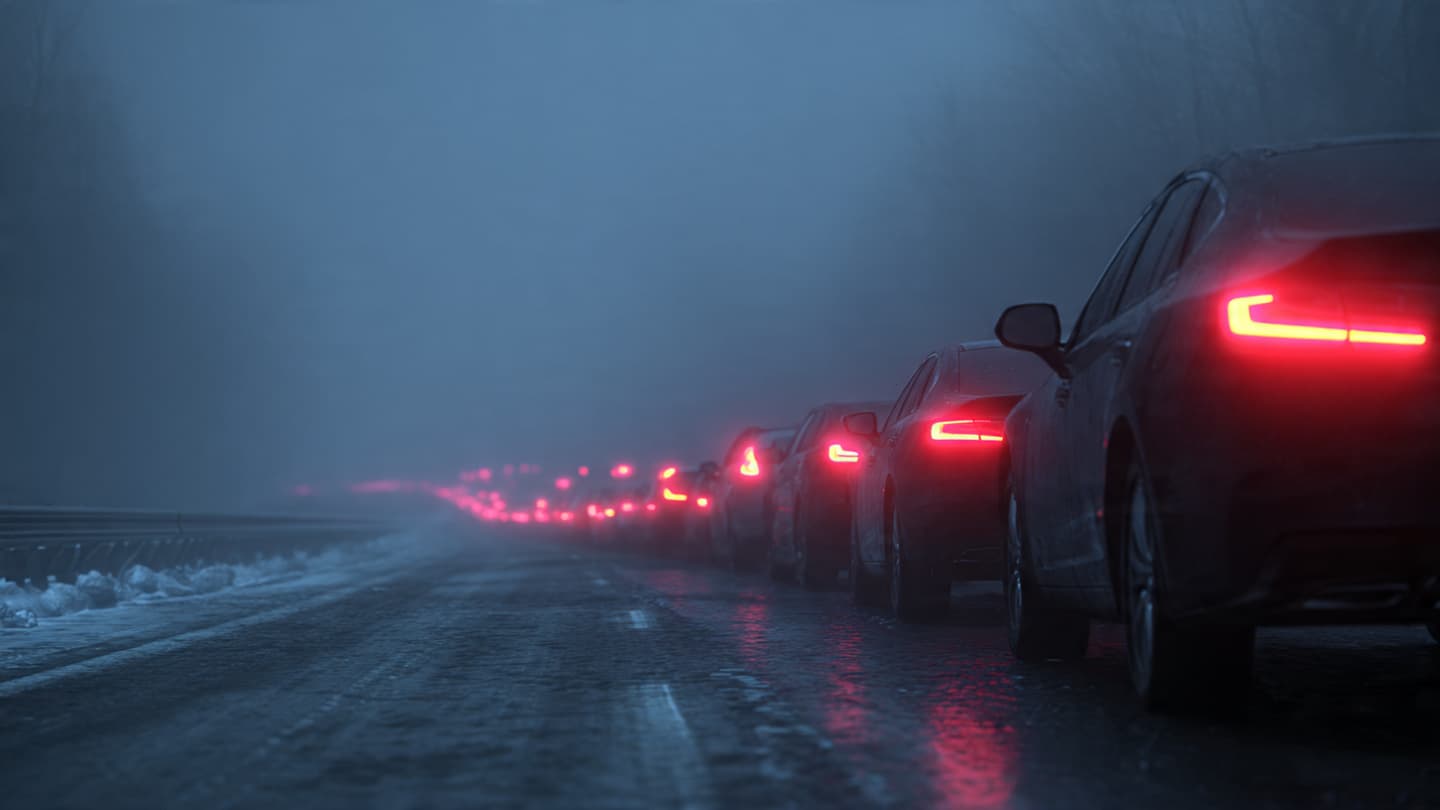 When the Morning Commute Dissolves Into the White, Watching the Shifting Breath of Frost