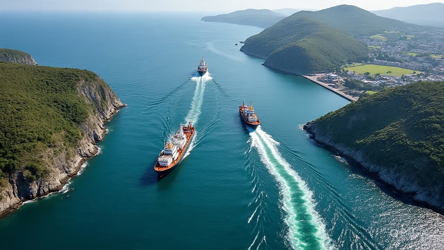 When a Narrow Strait Closes, How Wide Do the Consequences Spread?