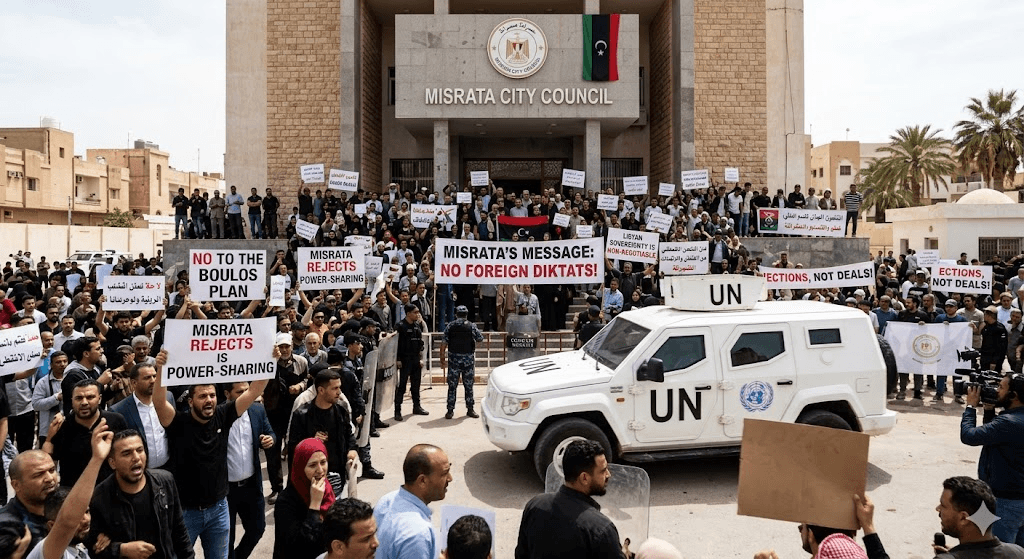 Misrata’s Message: Protesters Besiege City Council to Reject Boulos Power-Sharing Deal