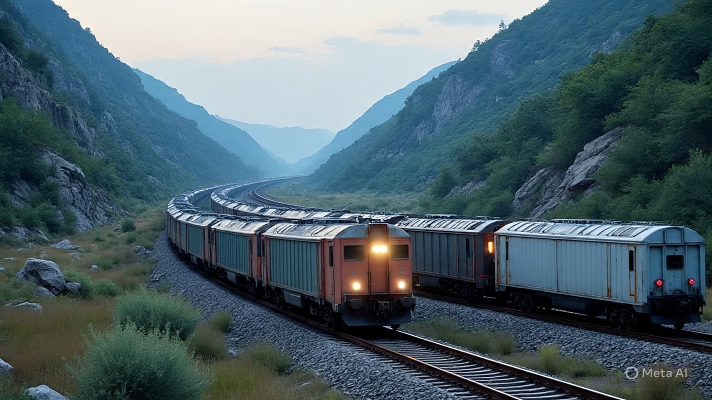 When the Iron Rail Meets the Soft Light of the Steppe in a Narrative Journey