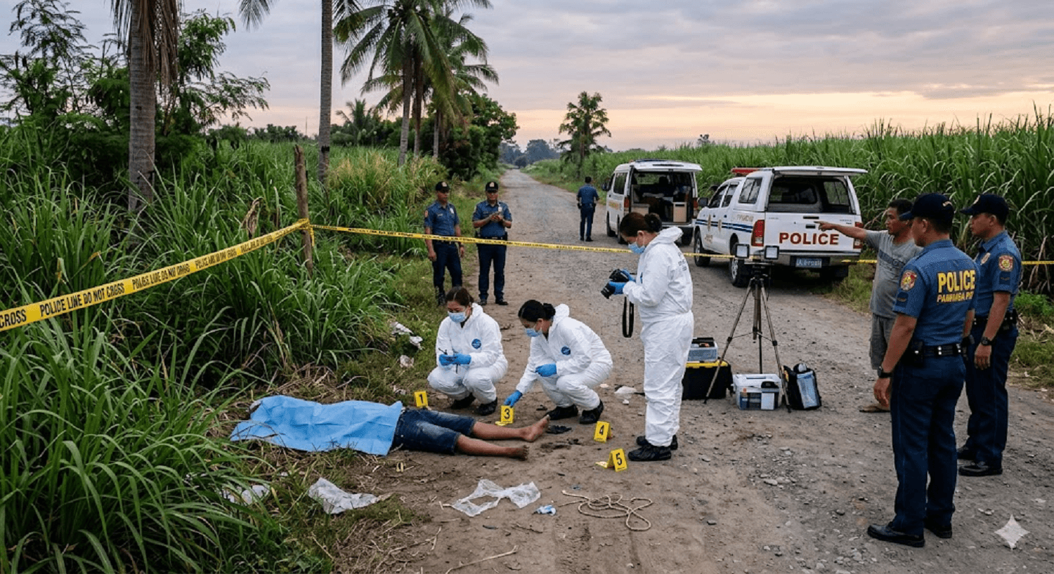Grim Discovery in Pampanga: Bound Body with Wrapped Head Found Abandoned