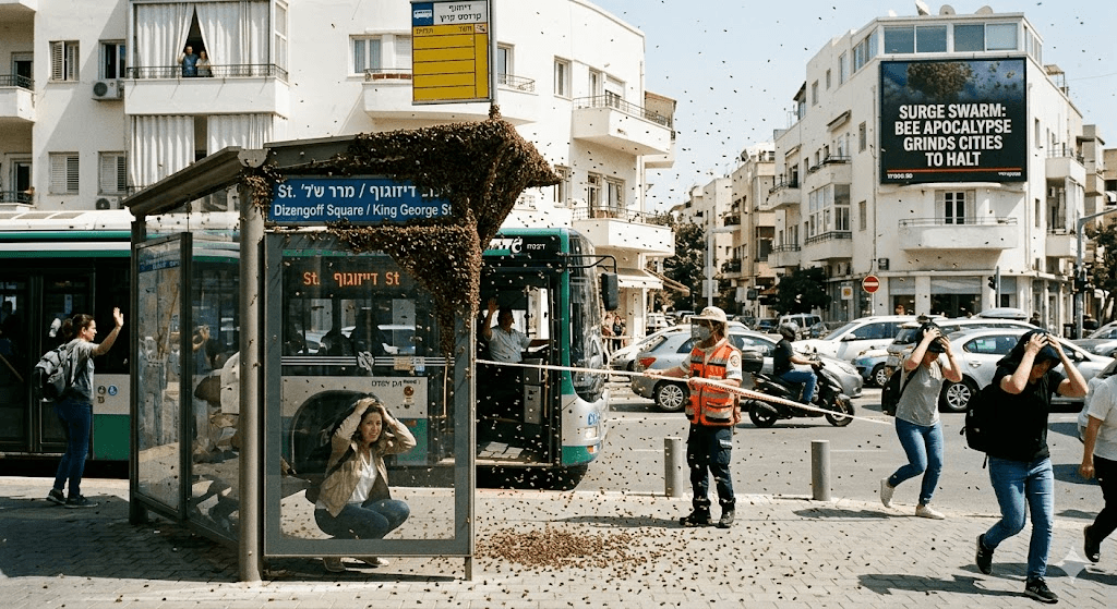 Swarm Surge: Massive "Bee Apocalypse" Disrupts Daily Life Across Israeli Cities