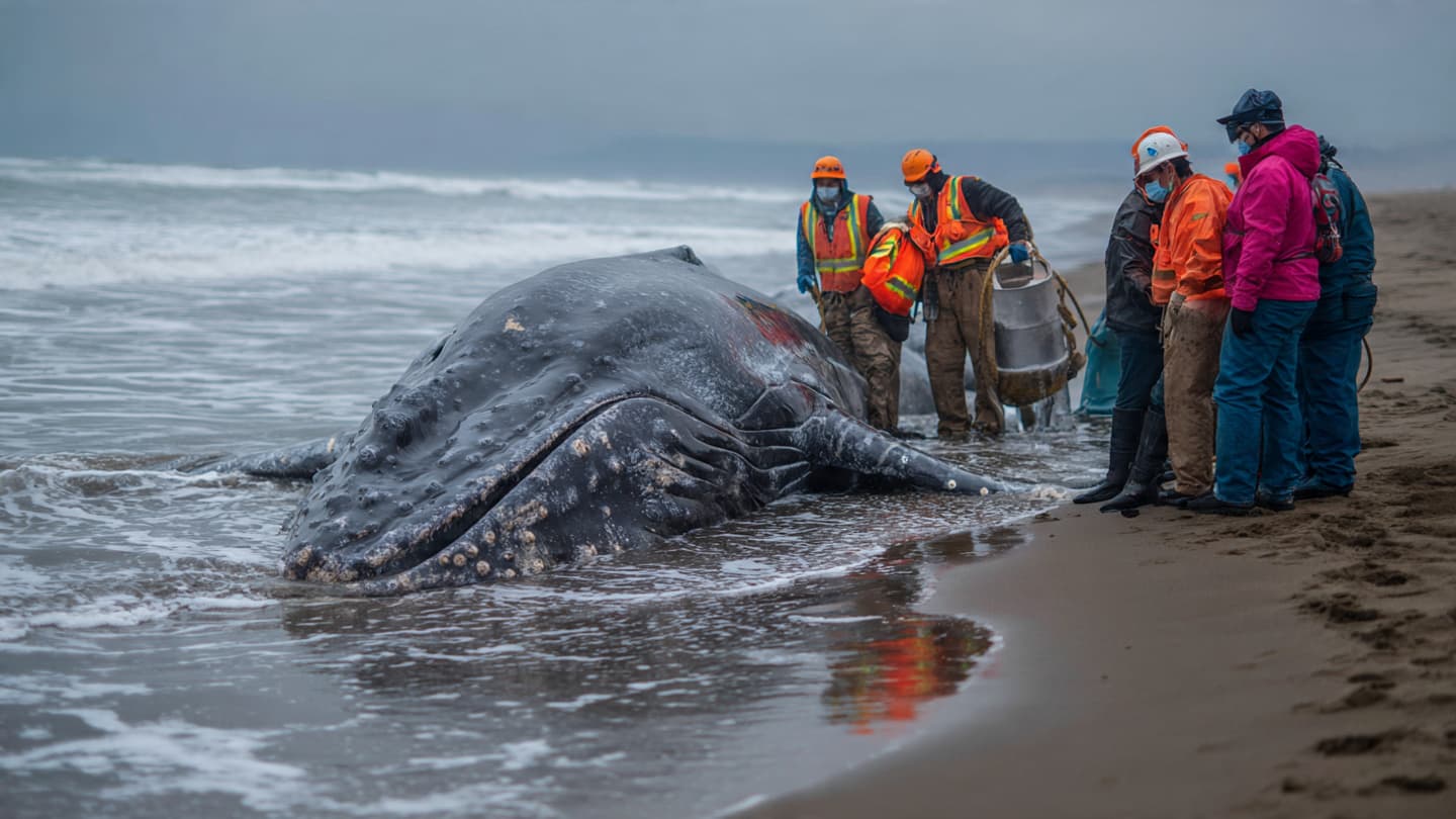 Footprints in the Sand, Movement in the Water: The Story of a Whale Released