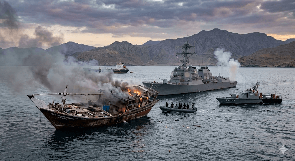 Crossfire in the Strait: Indian Sailor Killed as Cargo Ship Sinks Amid US-Iran Naval Clash